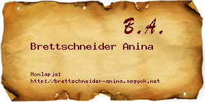 Brettschneider Anina névjegykártya